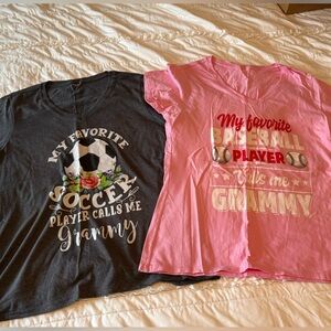 Graphic Sports (Soccer & Baseball) T-Shirts for GRAMMY Size XL V Neck